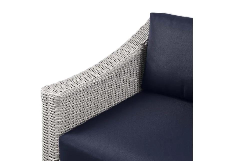 Conway Outdoor Patio Wicker Rattan Left-Arm Chair