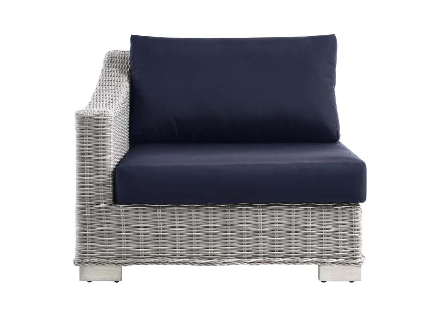 Conway Outdoor Patio Wicker Rattan Left-Arm Chair