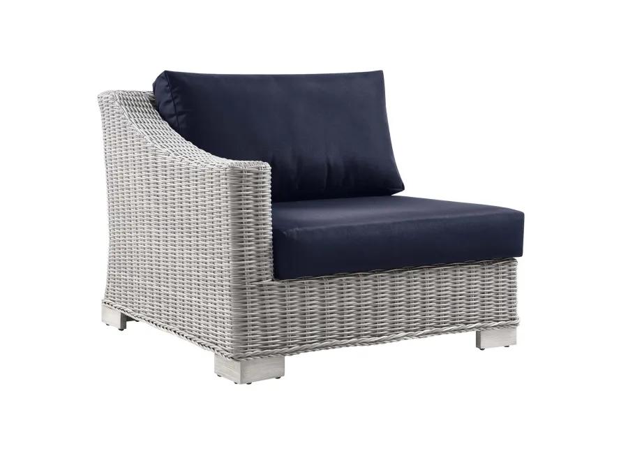 Conway Outdoor Patio Wicker Rattan Left-Arm Chair