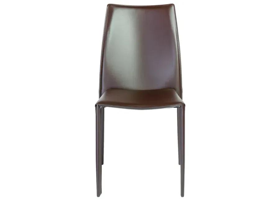 Dalia Stacking Side Chair in Brown - Set of 2