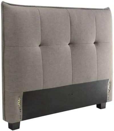 Adona California King-size Upholstered Headboard in Dolphin Linen