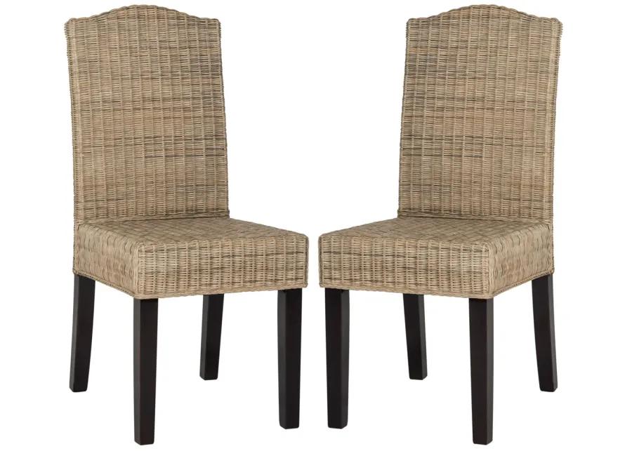 ODETTE 19''H WICKER DINING CHAIR - Set of 2