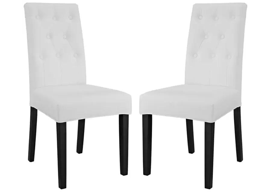 Confer Dining Side Chair Vinyl Set of 2