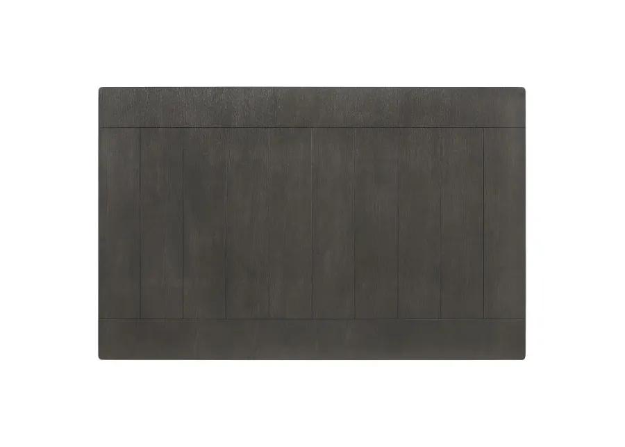 Dalila Rectangular Plank Top Dining Table Dark Grey