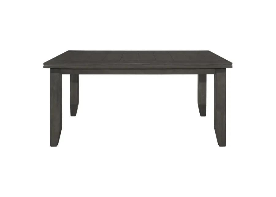 Dalila Rectangular Plank Top Dining Table Dark Grey