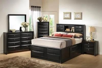 Briana California King Platform Storage Bed Black