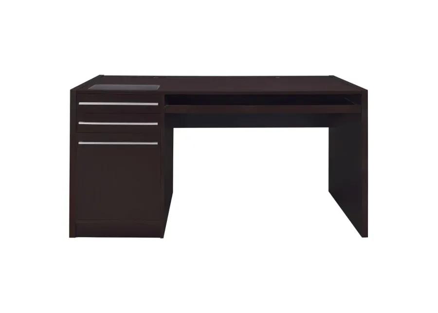 Halston 3-drawer Connect-it Office Desk Cappuccino