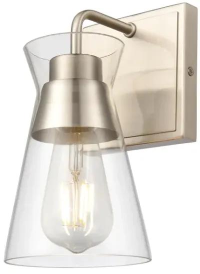 Brookville 9" High 1-Light Sconce - Satin Nickel