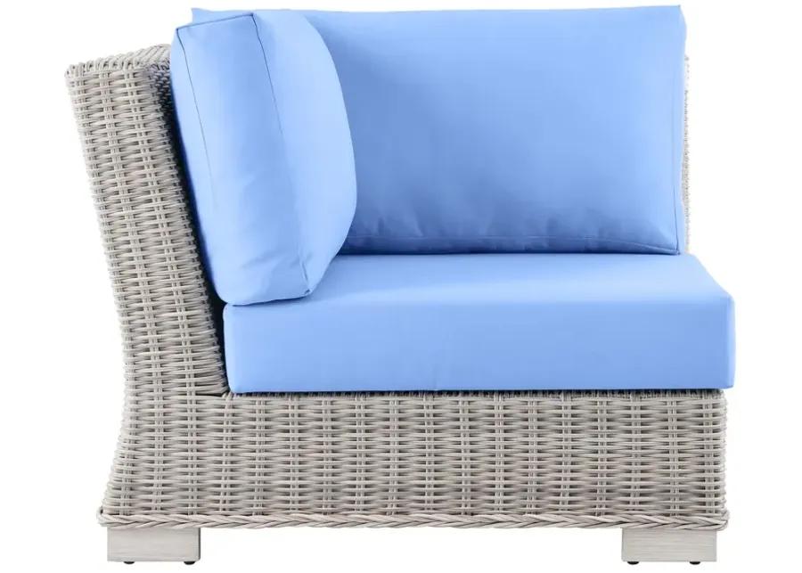 Conway Outdoor Patio Wicker Rattan Corner Chair