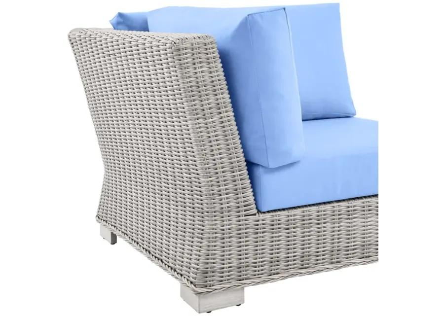 Conway Outdoor Patio Wicker Rattan Corner Chair