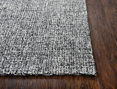 Brindleton Black/White Tweed Wool 2'6" x 8' Runner Rug