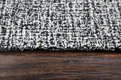 Brindleton Black/White Tweed Wool 2'6" x 8' Runner Rug