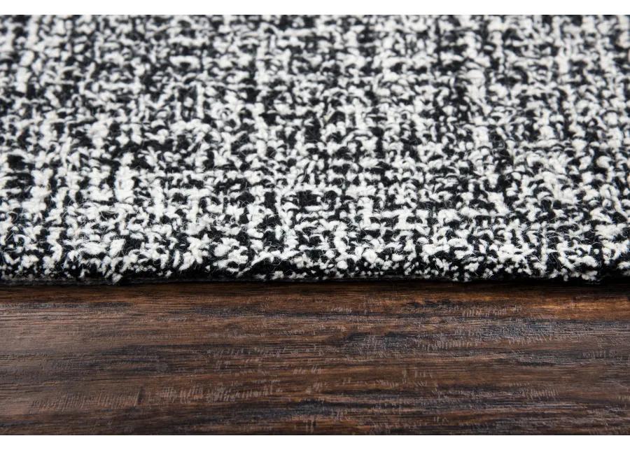 Brindleton Black/White Tweed Wool 2'6" x 8' Runner Rug