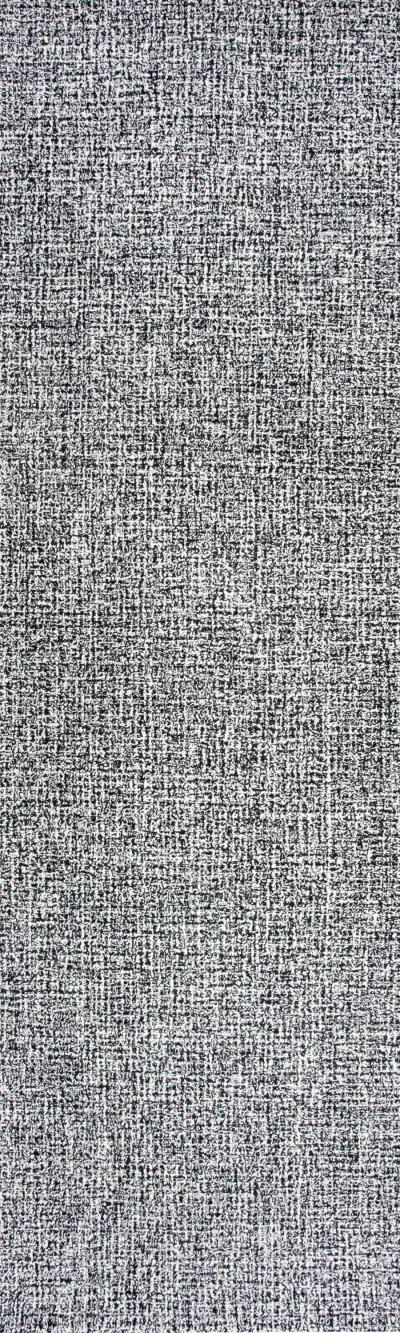 Brindleton Black/White Tweed Wool 2'6" x 8' Runner Rug