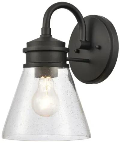 Dovas 11.5" High 1-Light Outdoor Sconce - Textured Black