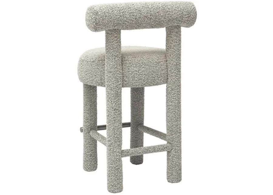 Carmel Black & White Boucle Counter Stool