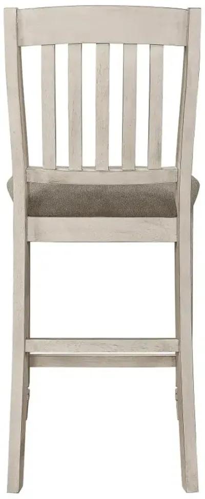 Sarasota Slat Back Counter Height Chairs Grey and Rustic Cream (Set of 2)