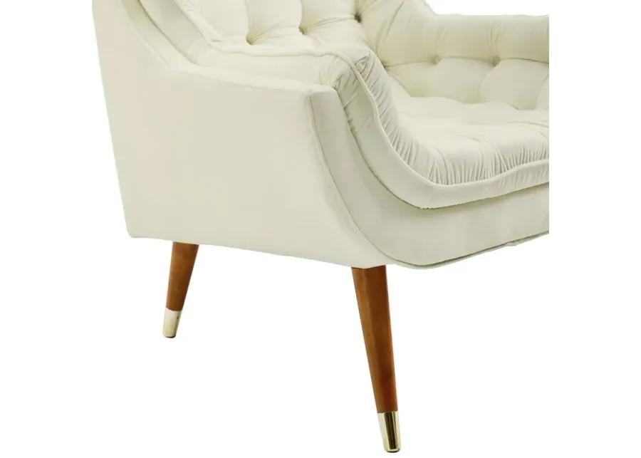 Suggest Button Tufted Performance Velvet Lounge Chair