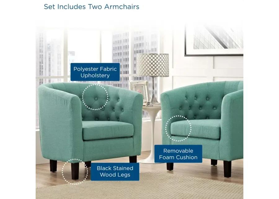 Prospect 2 Piece Upholstered Fabric Armchair Set