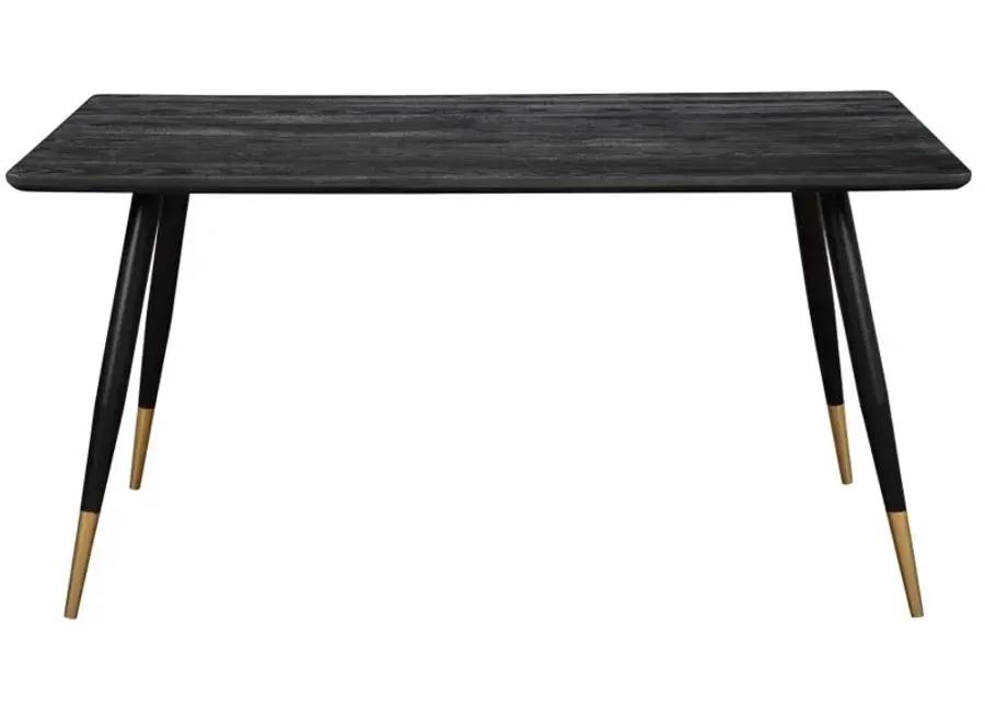 Zetta Rectangular Dining Table Black and Gold