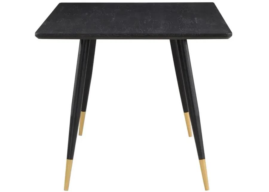 Zetta Rectangular Dining Table Black and Gold