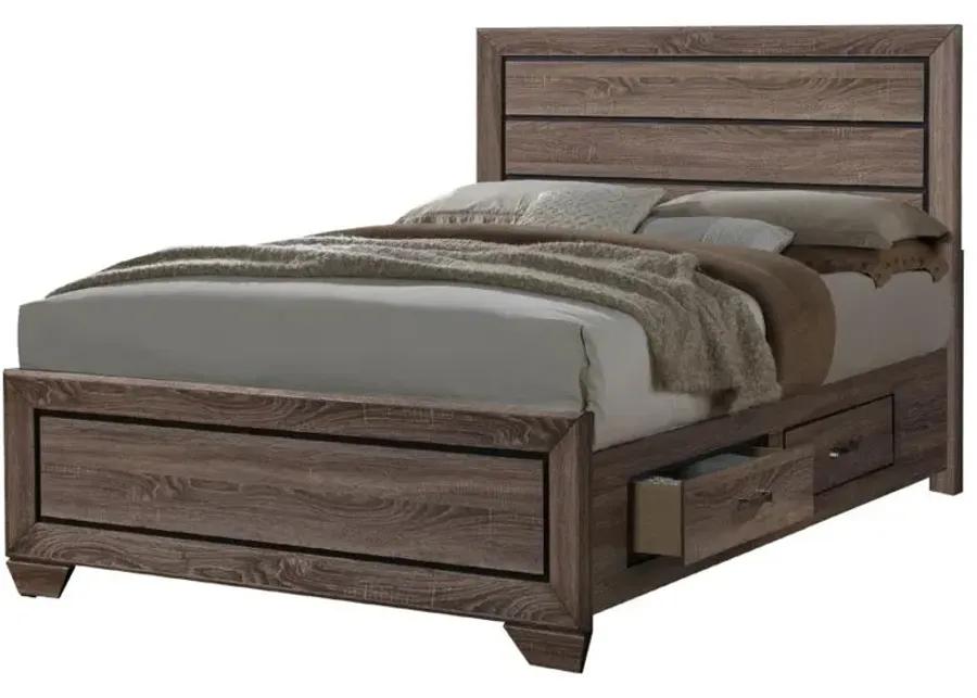 Kauffman Storage Bedroom Set with High Straight Headboard