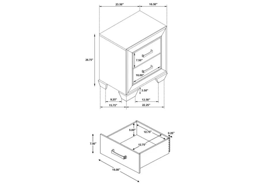 Kauffman Storage Bedroom Set with High Straight Headboard