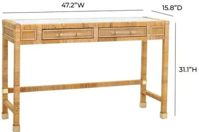 Amara Natural Rattan Desk