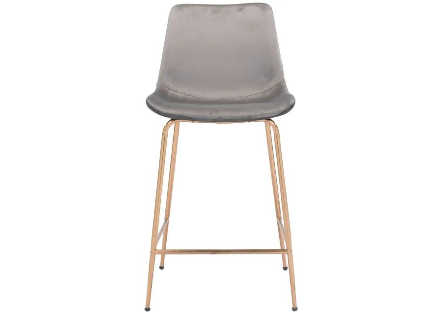 Tony Counter Stool Gray & Gold