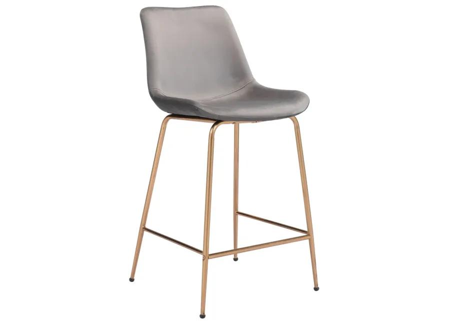 Tony Counter Stool Gray & Gold