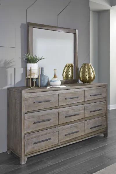 Hearst Solid Wood Nine-Drawer Dresser in Sahara Tan (2024)