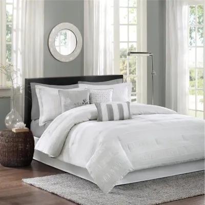 Madison Park Hampton White 7 Piece Comforter Set