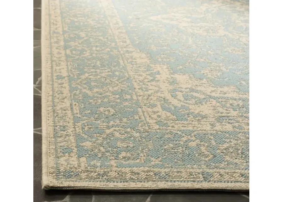 LINDEN 137 Collection LND137K-6SQ Aqua / Cream 6'-7" X 6'-7" Square