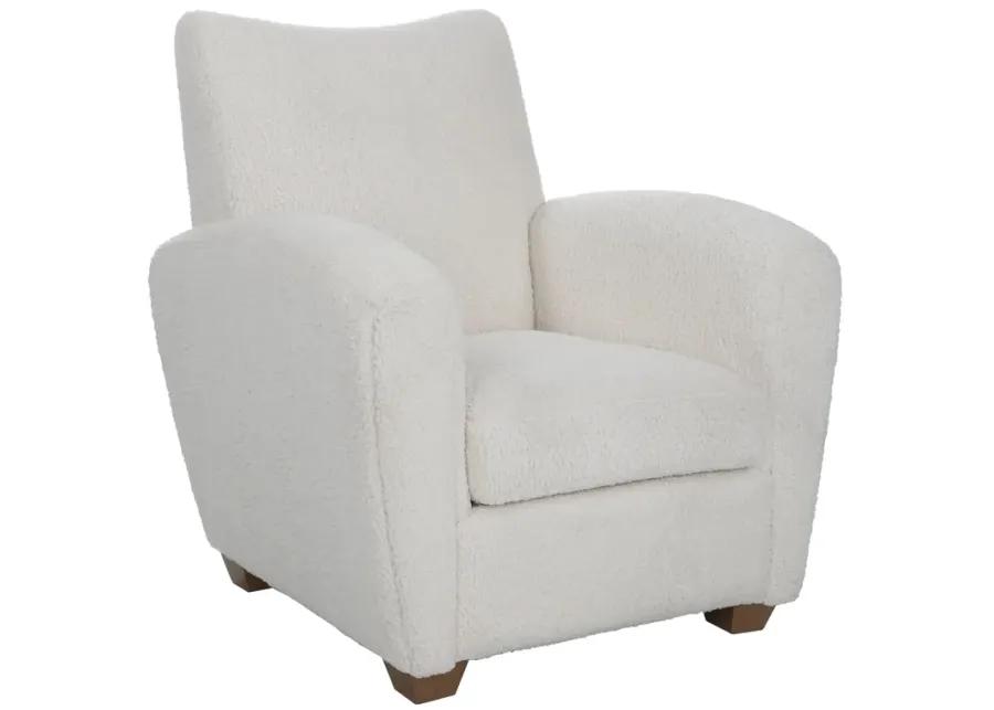 Teddy White Shearling Accent Chair