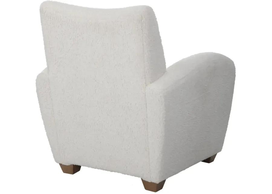 Teddy White Shearling Accent Chair