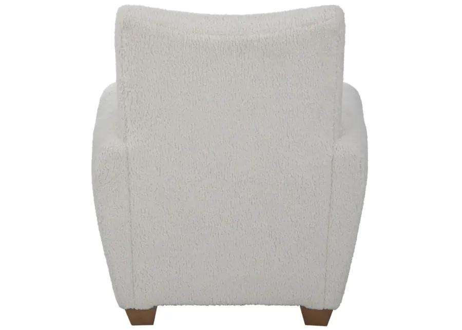 Teddy White Shearling Accent Chair