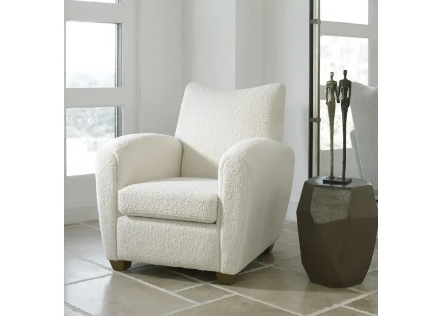 Teddy White Shearling Accent Chair