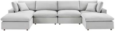 Commix Down Filled Overstuffed Performance Velvet 6-Piece Sectional Sofa