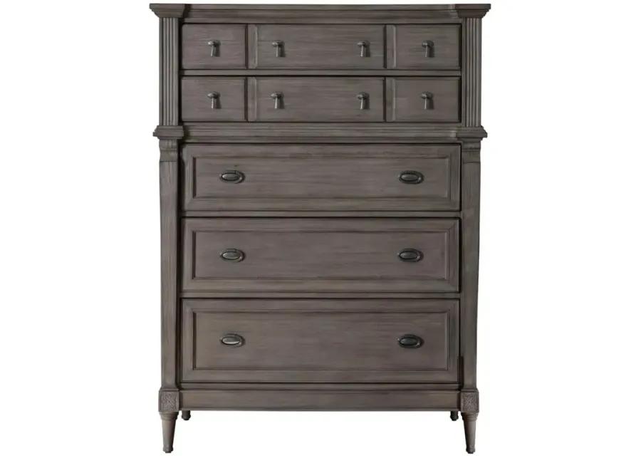 Alderwood 5-drawer Chest French Grey