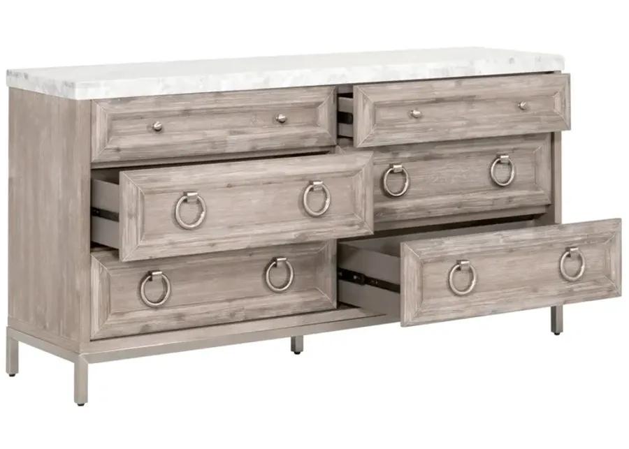 Azure Carrera 6-Drawer Double Dresser