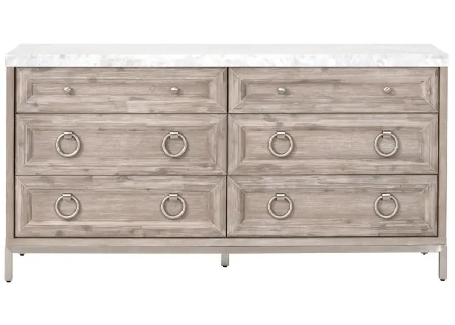 Azure Carrera 6-Drawer Double Dresser