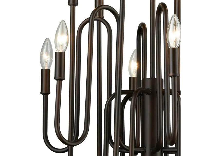 Decatur 22" Bronze 12-Light Chandelier