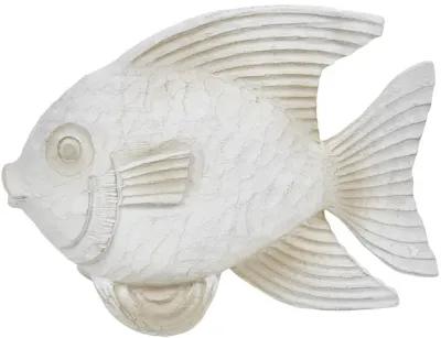 Resin 10" Fish Figurine, Whitewash