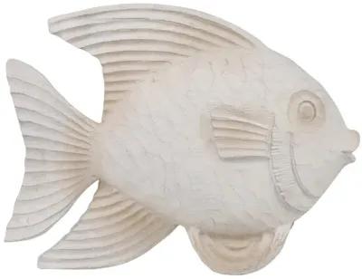 Resin 10" Fish Figurine, Whitewash