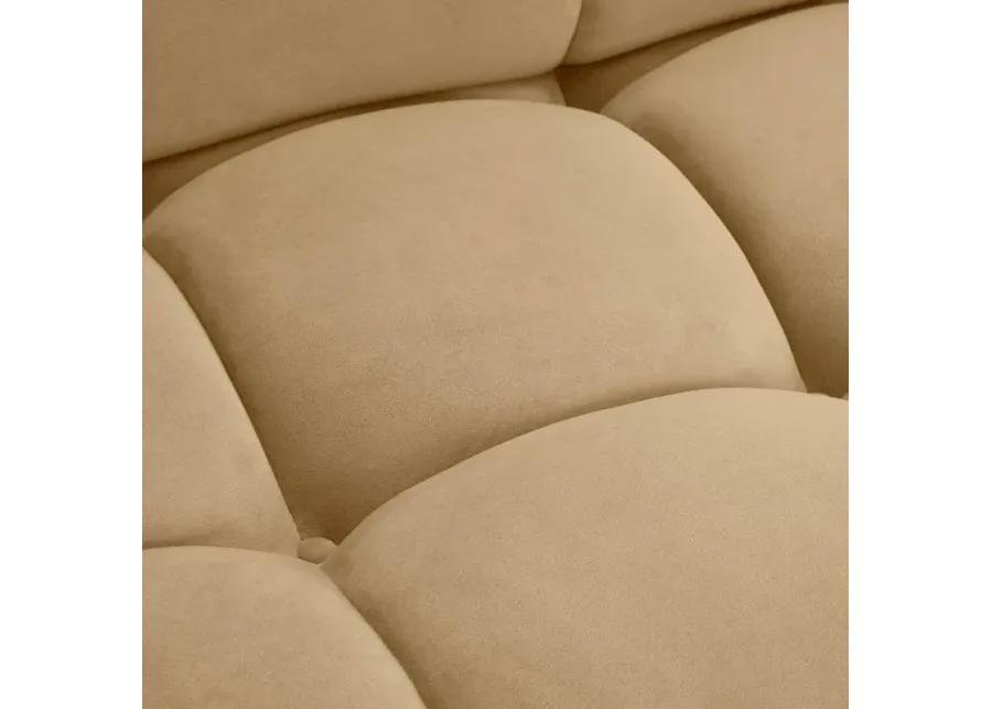 Calliope Cafe Au Lait Performance Velvet Modular Loveseat