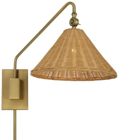 Phuvinh 1 Light Rattan Shade Sconce