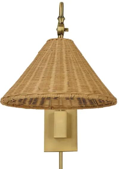 Phuvinh 1 Light Rattan Shade Sconce