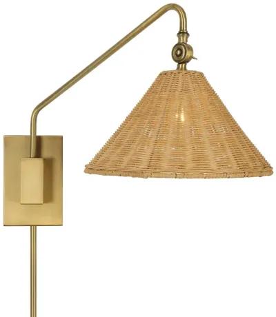 Phuvinh 1 Light Rattan Shade Sconce