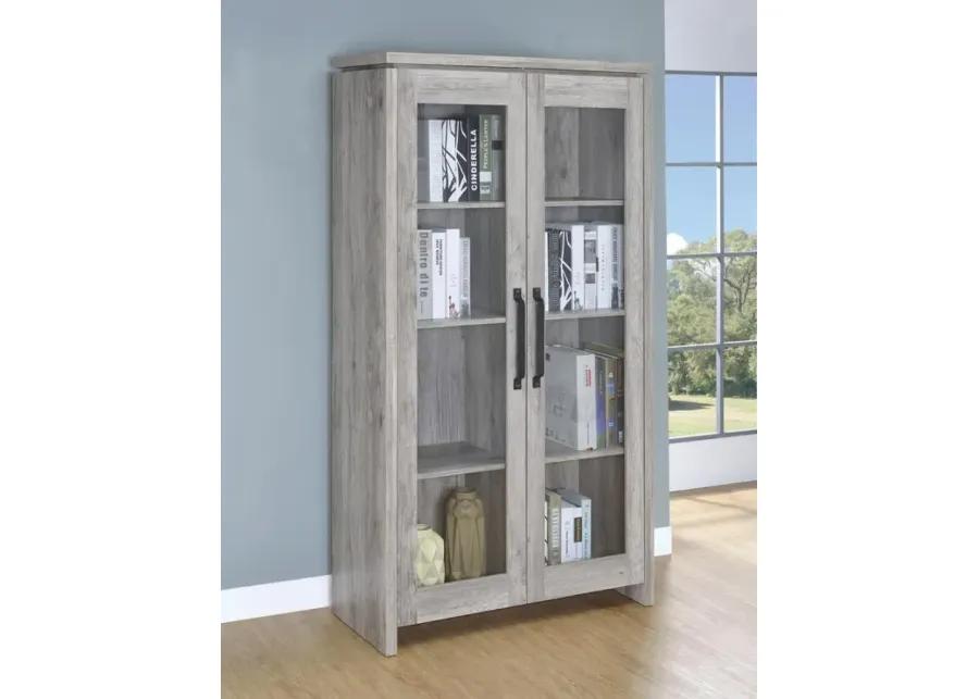 Alejo 2-door Tall Cabinet Grey Driftwood