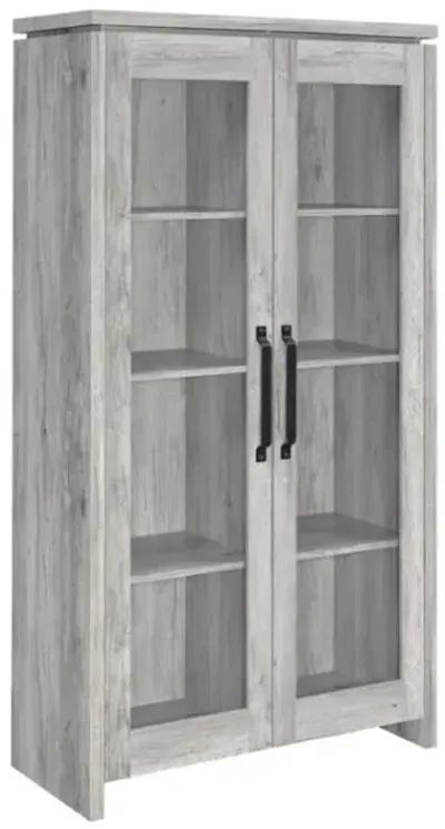 Alejo 2-door Tall Cabinet Grey Driftwood